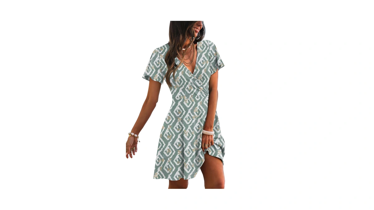 Rumia Summer Dresses For Women Short Sleeve A Line Dress