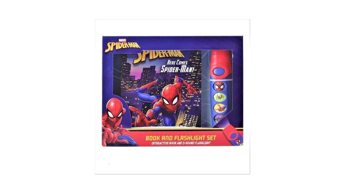 Marvel Spider-man - Pop-up Board Book And Sound Flashlight Toy