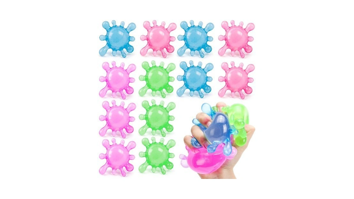 Jolliludo 12 Pack Splash Sensory Fidget Relief Balls