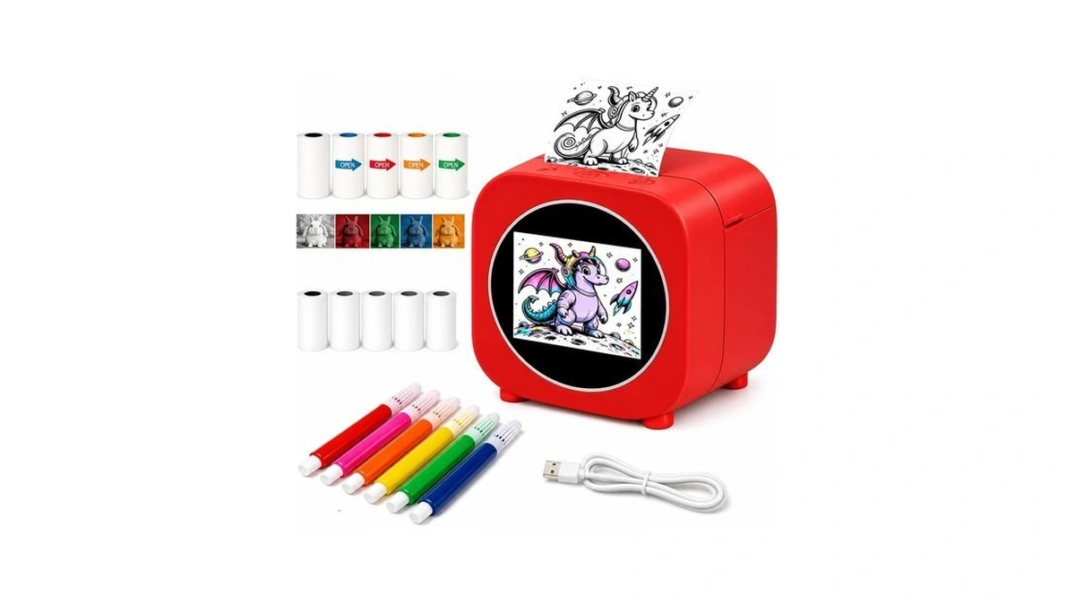 Vrexoma Ai Voice Printer For Kids, Inkless Portable Thermal Printer