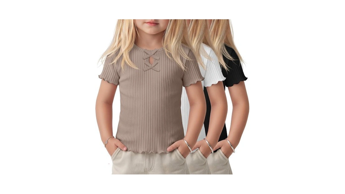 Amazon : Lessonzoo 3 Pack Toddler Girls Shirts Co