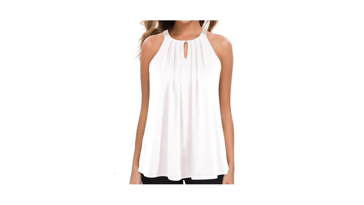Maner Women's Tank Top Casual Halter Top Summer Flowy Cami