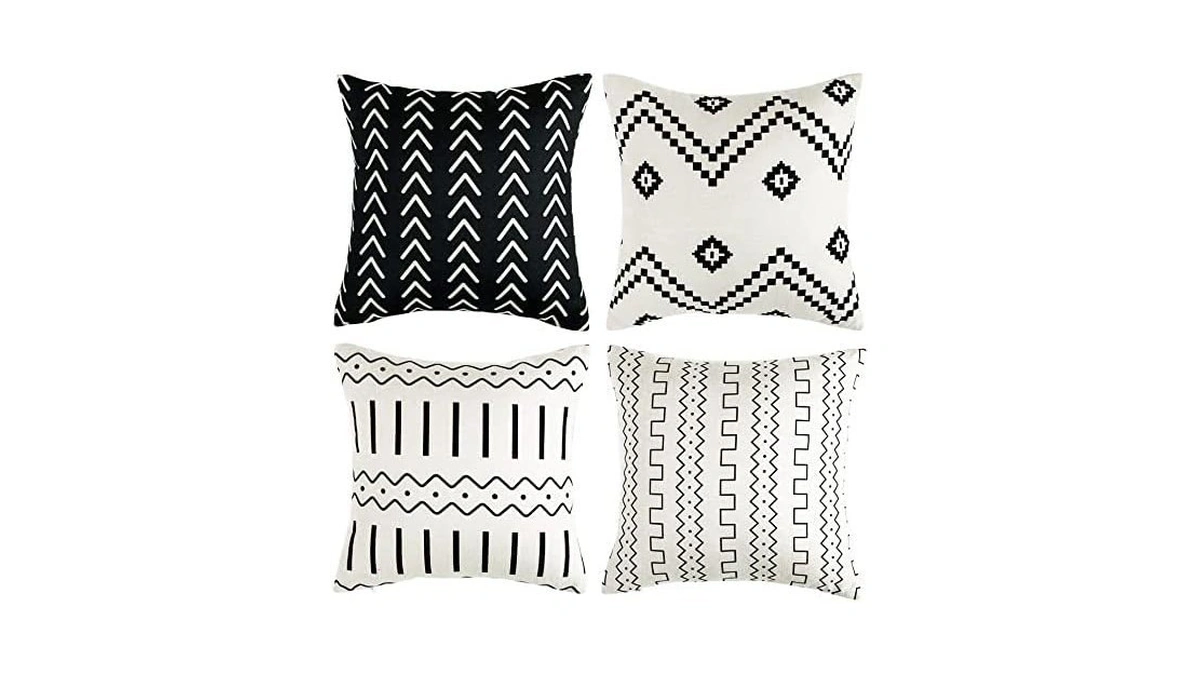Wlnui Set Of 4 Boho Pillow Covers,18x18 Inch
