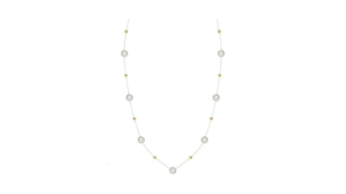 Pearl Necklaces For Women,dainty 14k Gold Plated Dainty Single Pendant，simple