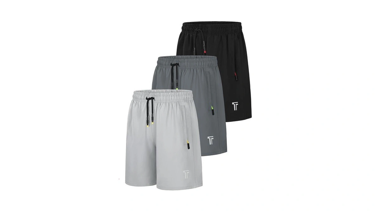 Tuliara 3 Pack Boys Shorts With Zipper Pockets Boys Athletic