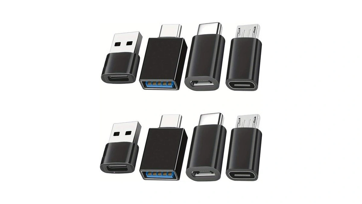 8pcs Usb To Usb C Adapter, Micro Usb To Usb