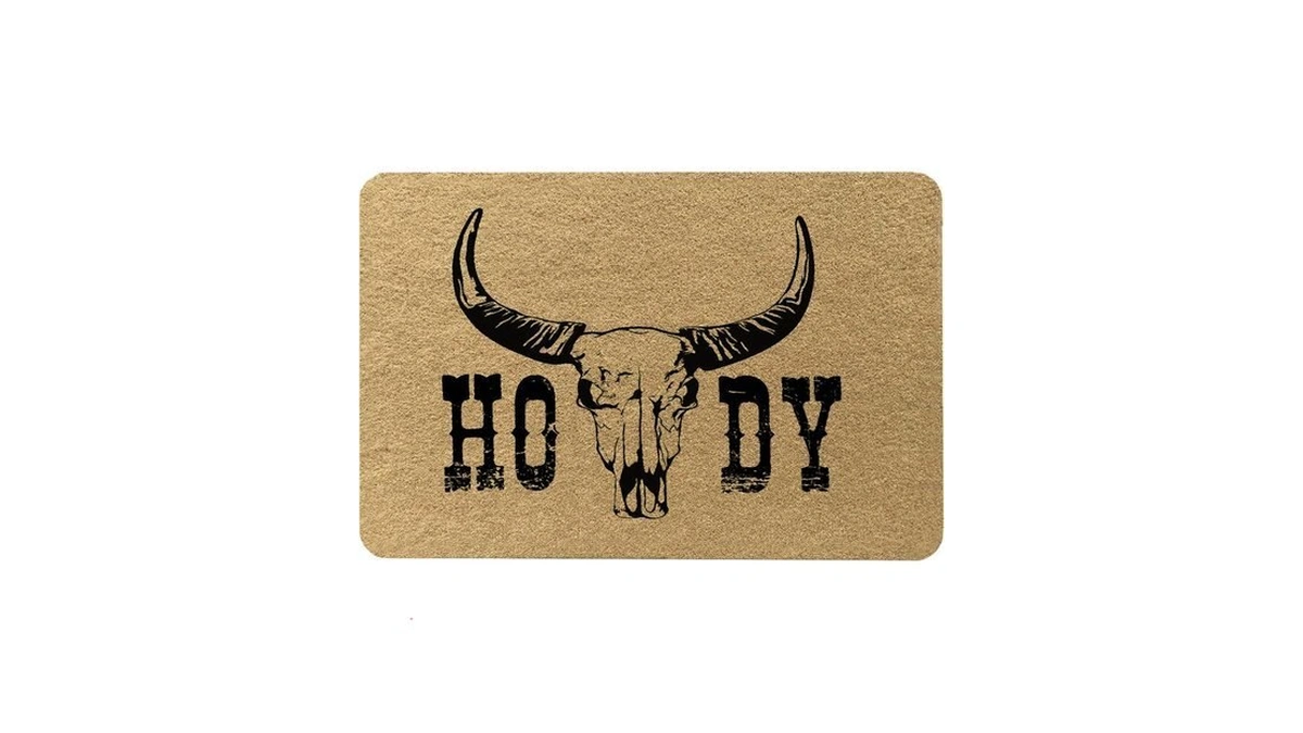 Lacosu Howdy Door Mat,bull Decor For The Home,western Gifts,17"x30"