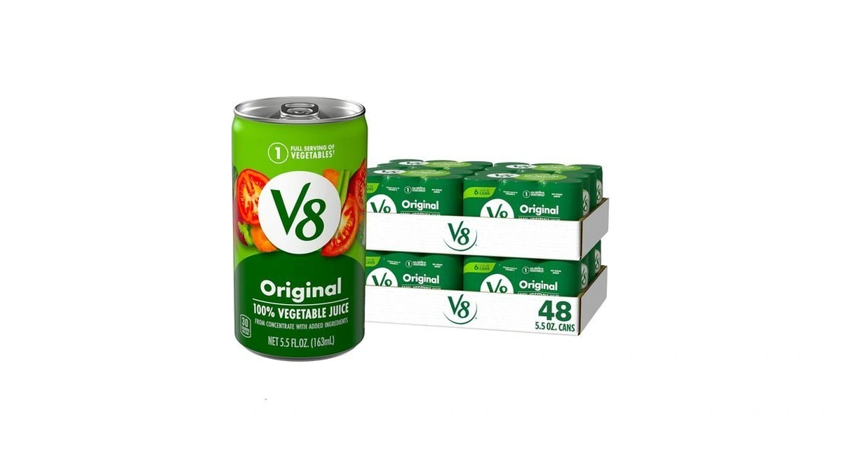 V8 Original 100% Vegetable Juice, 5.5 Fl Oz Can (48