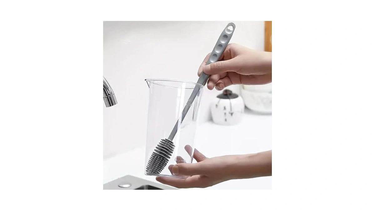 2pcs[long-handled Brush For Cleaning] Versatile Long-handled Silicone Brush For Cups