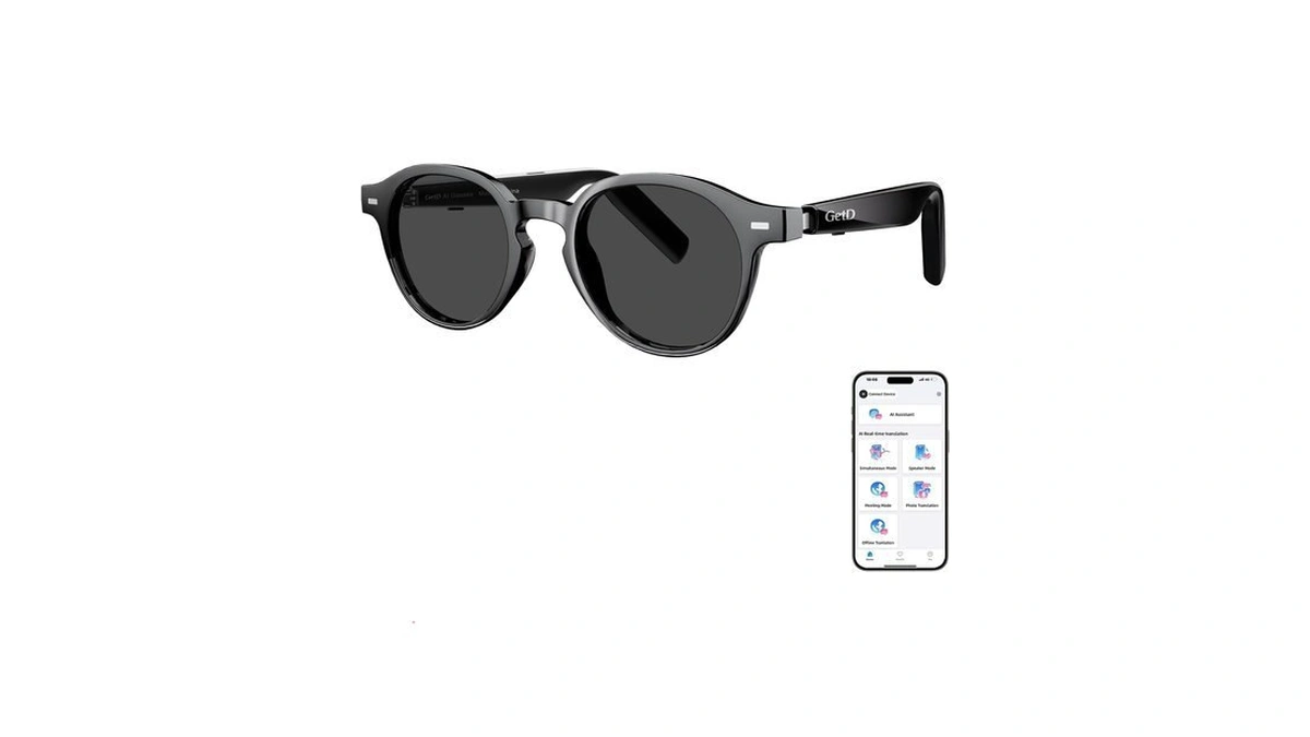 Getd Ai Smart Sunglasses, Real-time Translation, Bluetooth Open Ear Audio