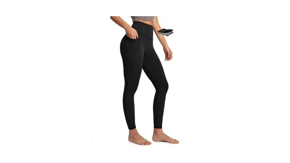 Compression Leggings With Pockets For Women Tummy Control Yoga Pants