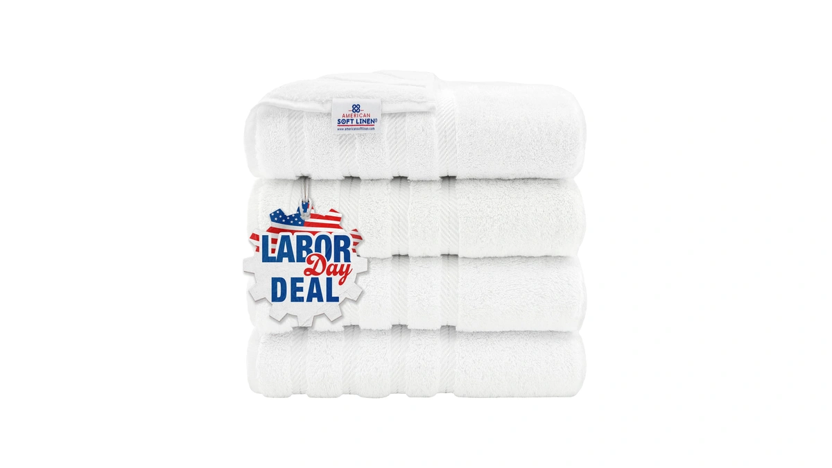 American Soft Linen 100% Cotton Luxury Turkish Towels, 4 Pc