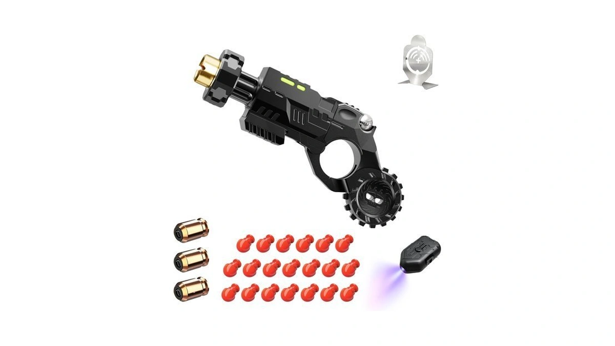 Atesson Metal Fidget Gun Toy With Shooting And Spinning Gameplay