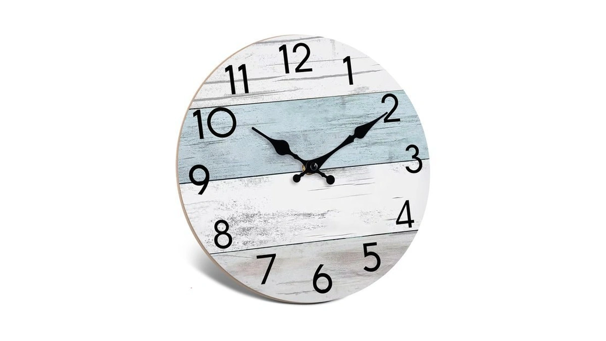 Kecyet 8 Inch Wall Clock, Silent Battery Operated Analog Clock,