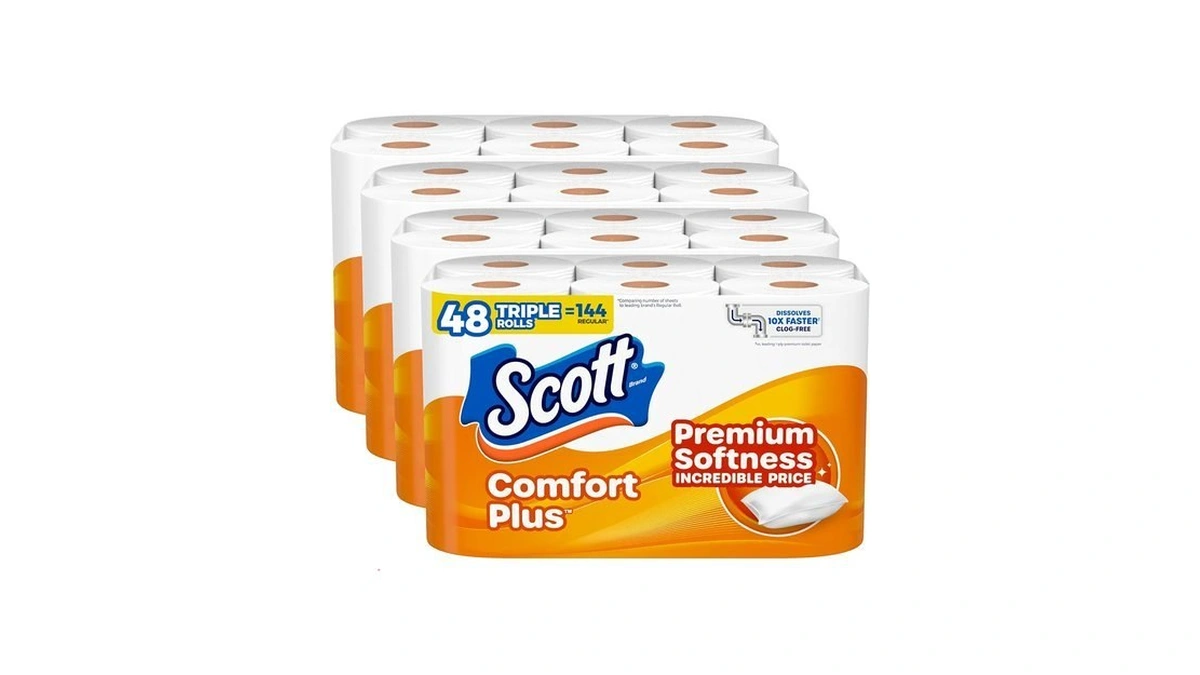Scott Comfortplus Toilet Paper, 48 Triple Rolls, 231 Sheets Per