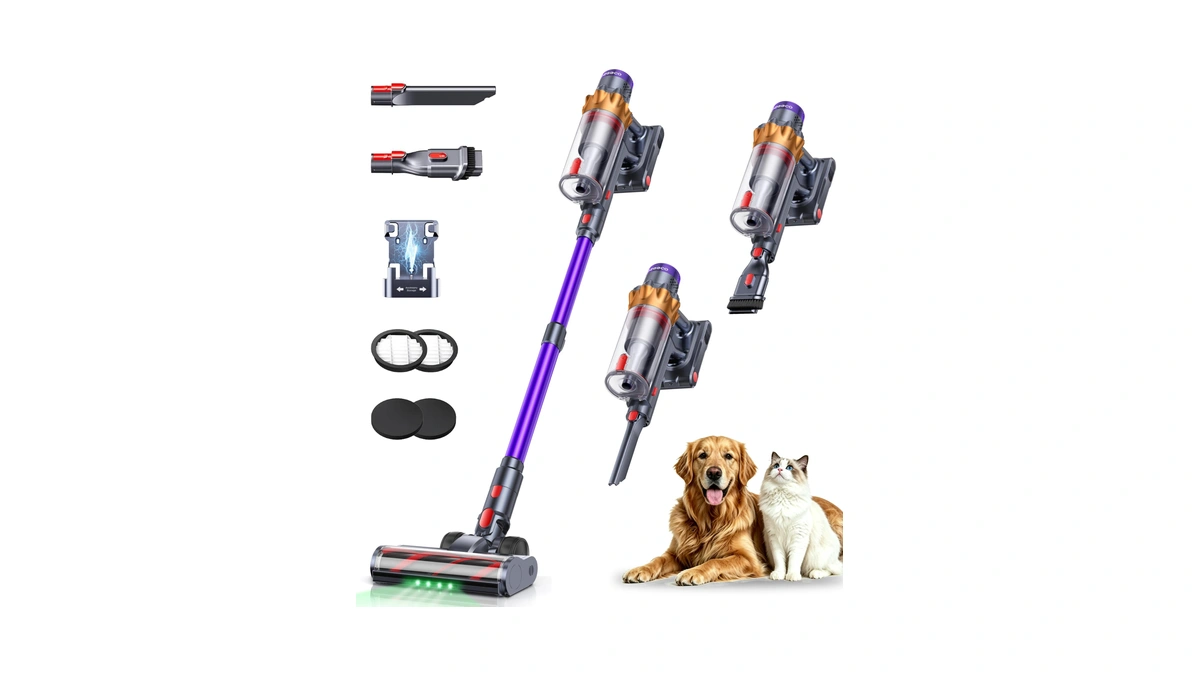 Ozeeco Cordless Vacuum Cleaner, 650w 55kpa 70mins Cordless Stick Vacuum