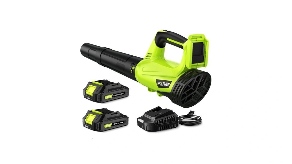 Leaf Blower, Electric Leaf Blower Cordless With 2 Batteries And