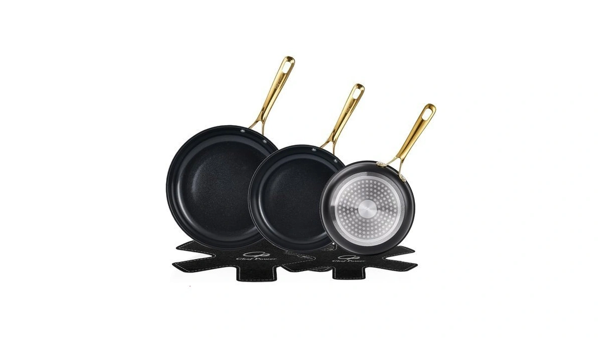 Chef Power Ceramic Frying Pan With Stainless Steel Handle 5pcs