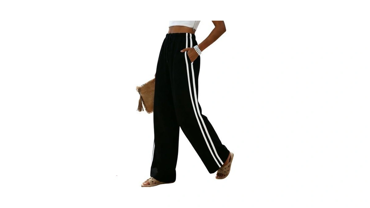 Minsure Womens Linen Palazzo Pants High Waist Wide Leg Side