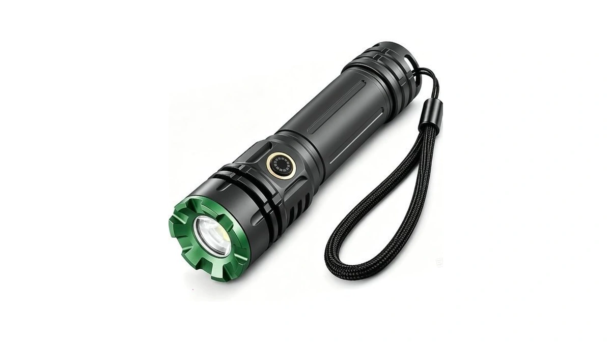 Queena Rechargeable Led Flashlight, Super Bright Flash Light With 5
