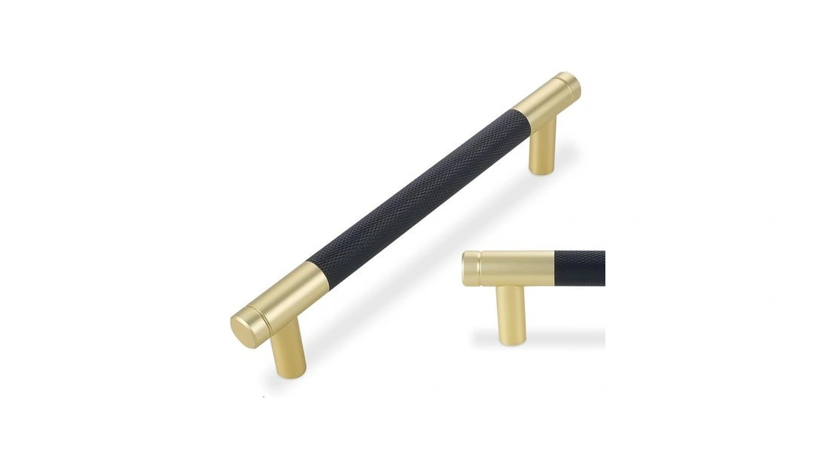 Bukobyhe 10 Pack 5 Inch(128mm) Mattle Black And Brushed Gold