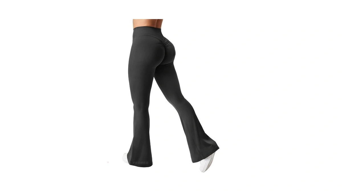 Gaimoliso Women Scrunch Butt Lifting Flare Wide Leg Yoga Pants