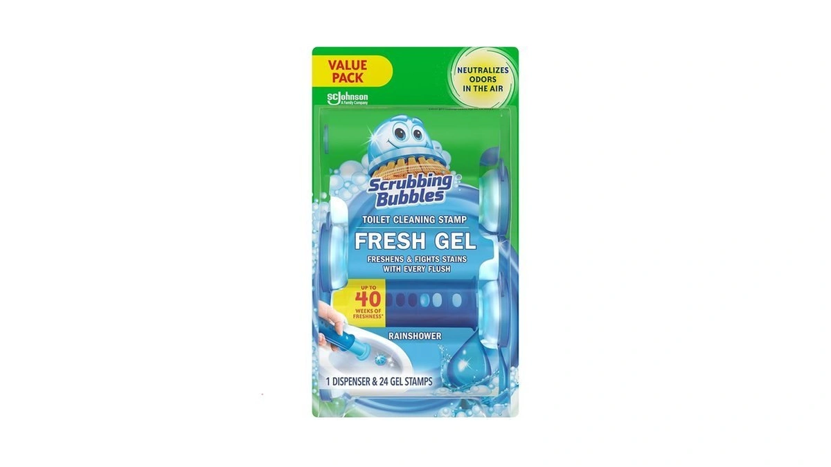 Scrubbing Bubbles Toilet Bowl Cleaning Stamps, Keeps Toilet Clean And