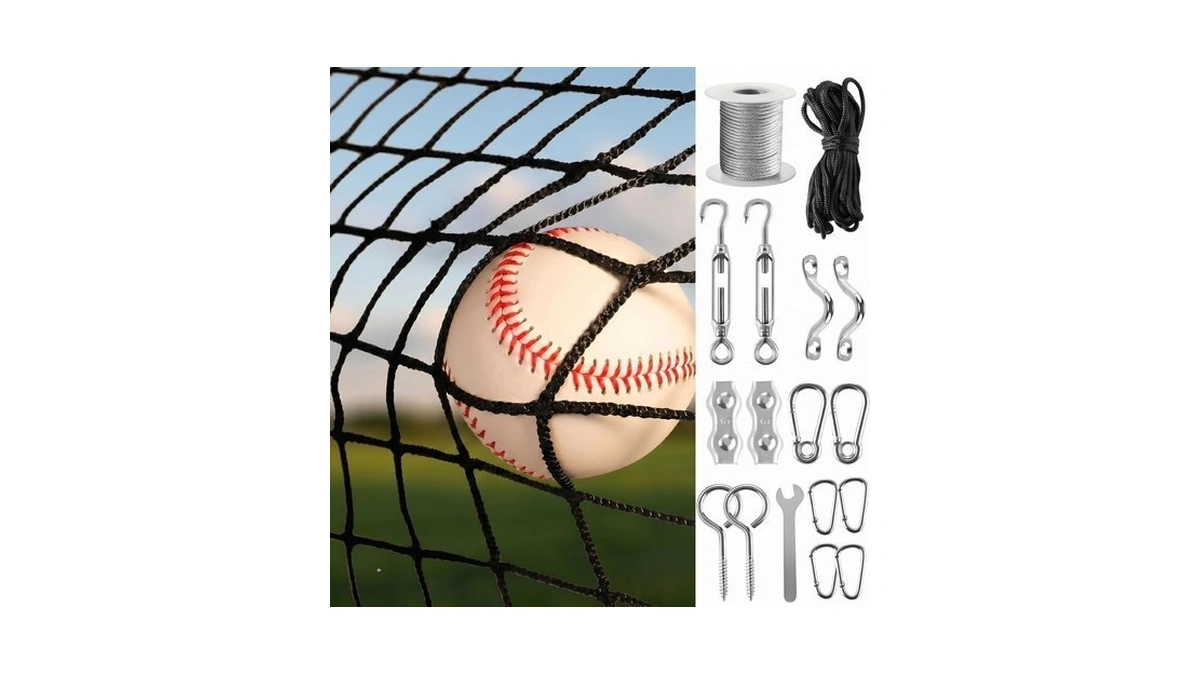 Hittop Baseball Softball Backstop Nets, Heavy Duty Sports Netting