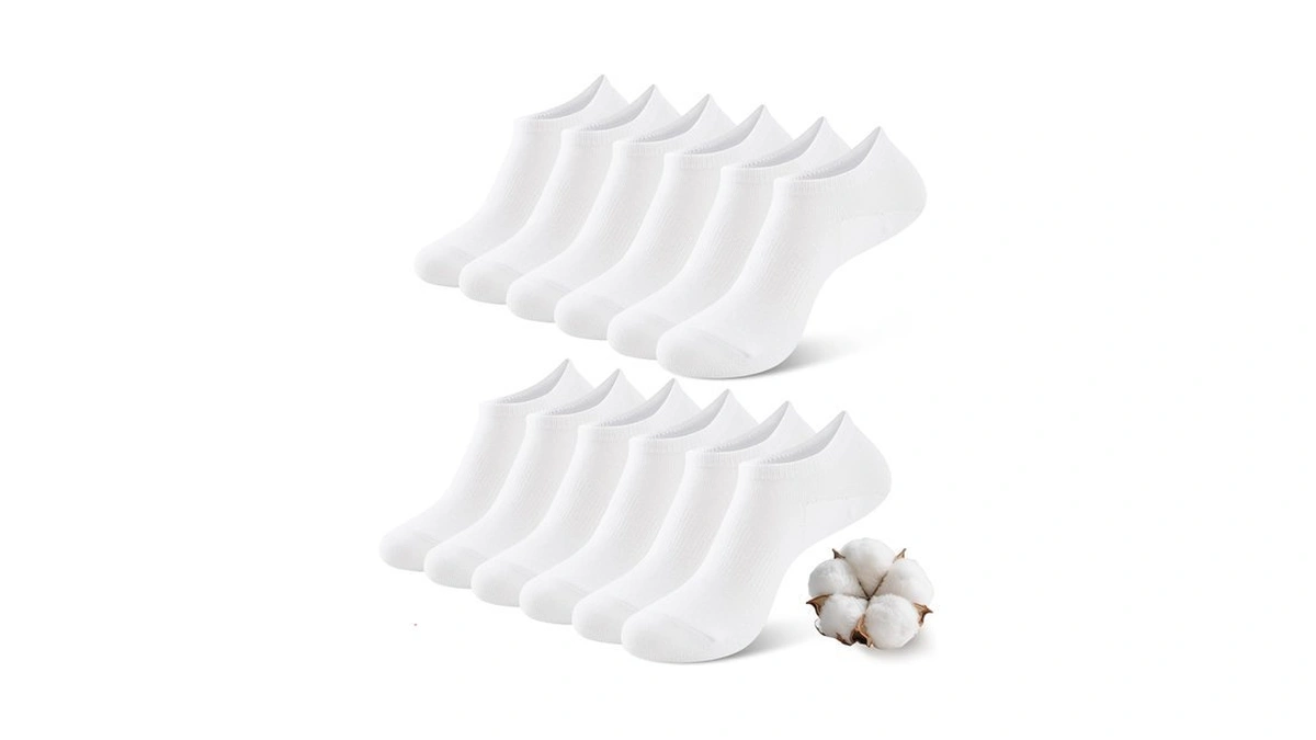 Sukmoden No Show Socks Women Men Non Slip Invisible Liners
