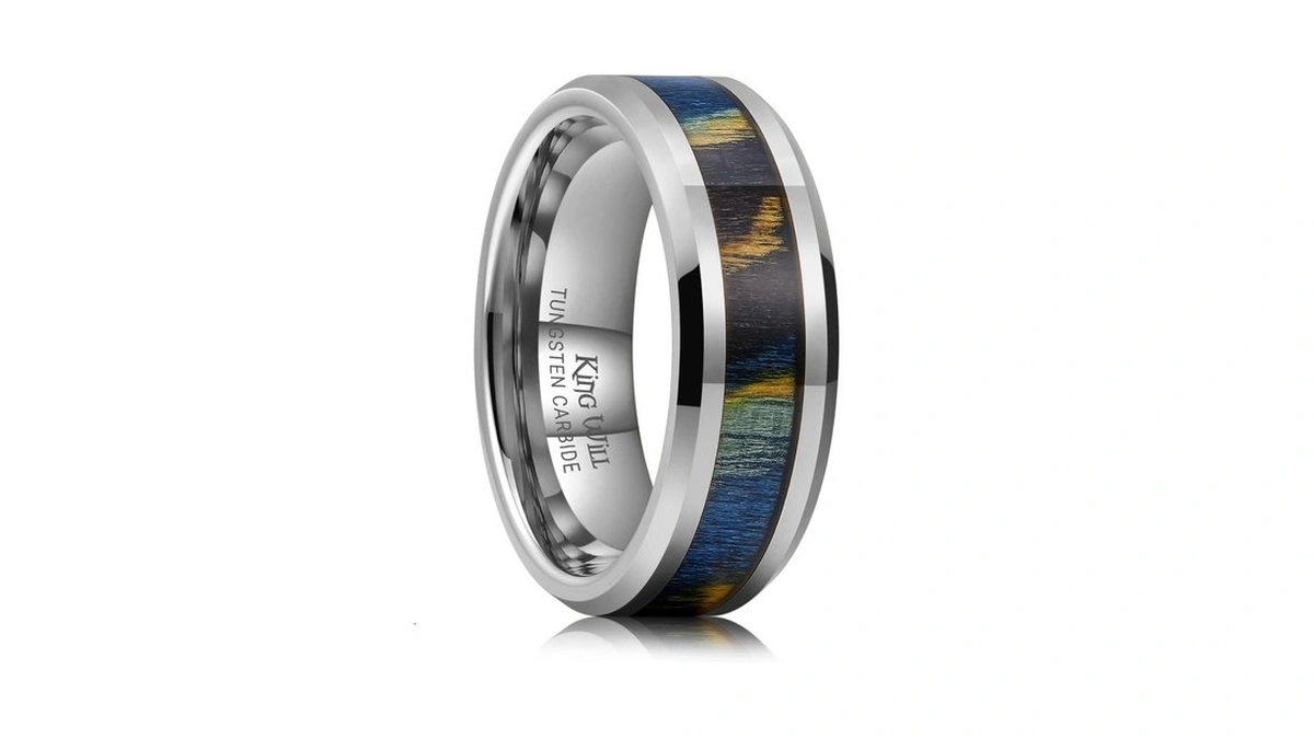 King Will Men Tungsten Wedding Band 8mm Size 9