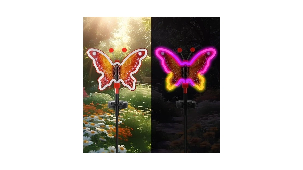 Solar Garden Butterfly Lights, Garden Outdoor Lights Decor, Butterfly Solar