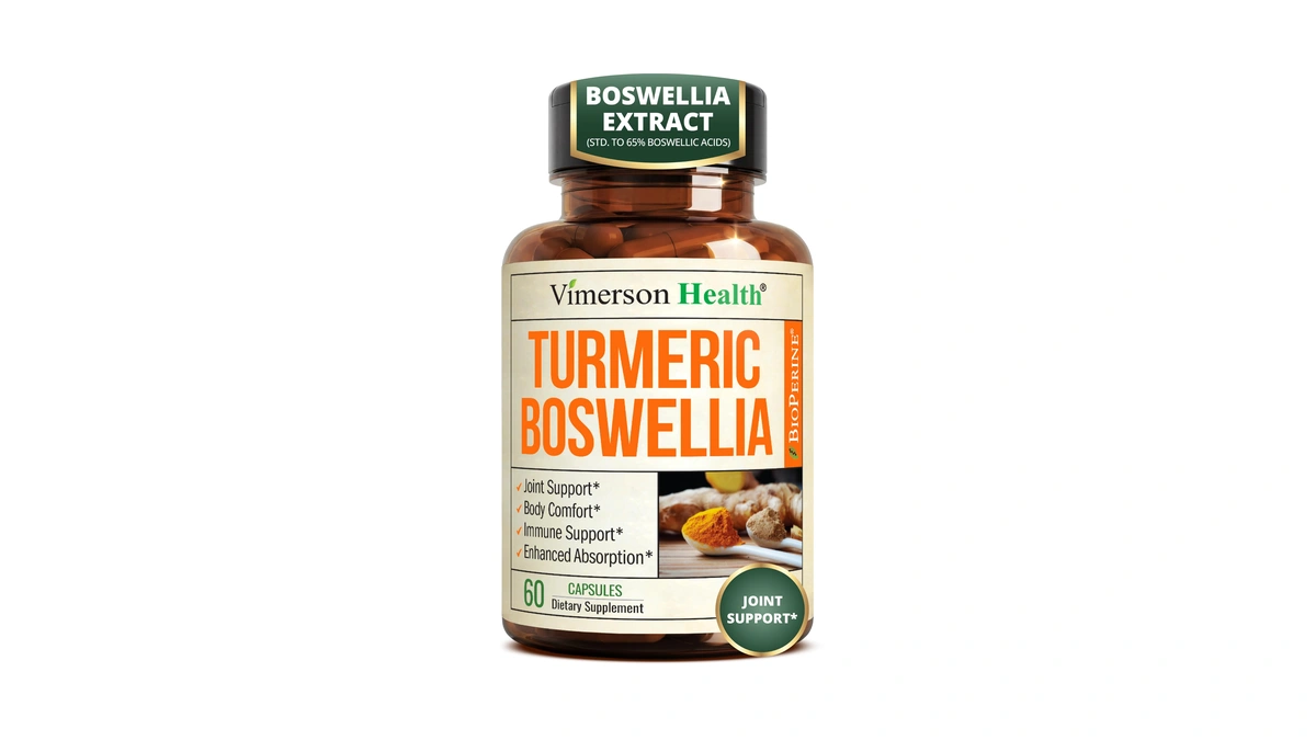 Turmeric Boswellia Supplement W/ginger – Gut Friendly Joint Supplement 60ct