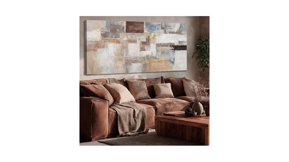 Nbaodan Large Canvas Wall Art Grey Wall Decor Modern Abstract