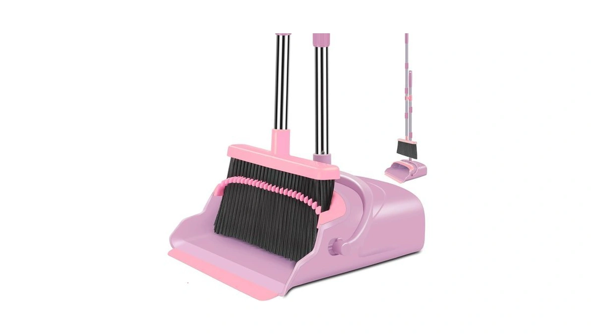 Kelamayi Broom And Dustpan Set For Home, Office, Indoor&outdoor Sweeping,