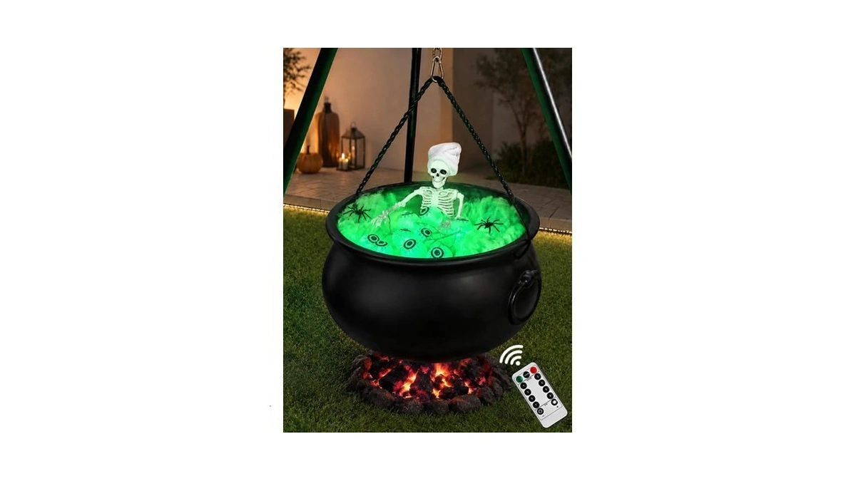 Halloween Decorations Outdoor Indoor,large Witches Cauldron On 52" Tripod With