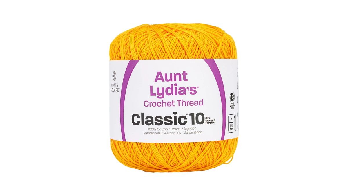 Coats Crochet - 154.0421 Classic Crochet Thread, 1 Pack, Goldenrod