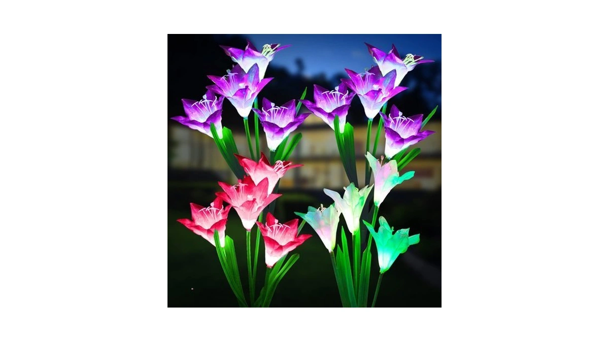 Kooper Outdoor Solar Lights, 4 Pack Solar Garden Light With