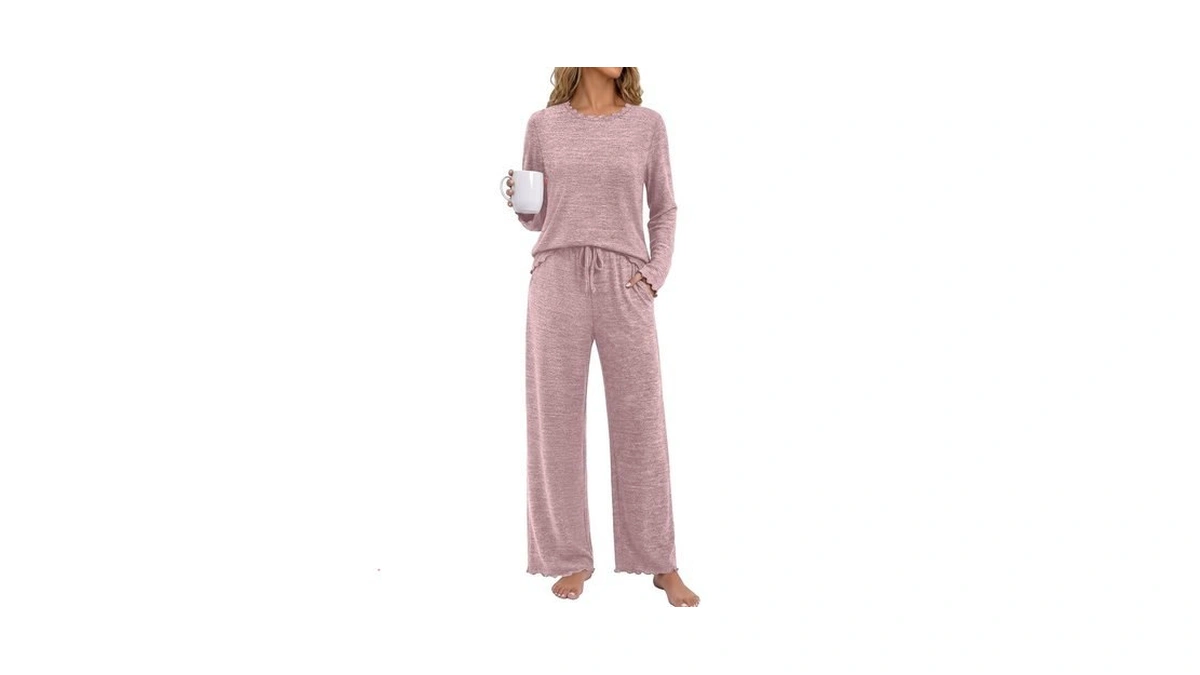 Ofeefan Womens Pajama Sets 2 Piece Lounge Set Cozy Fall
