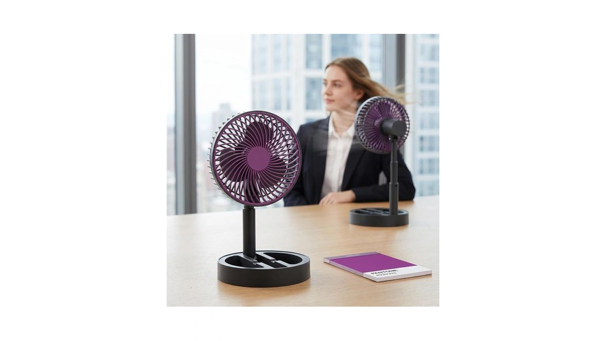 Desk Fan With Organizer Base Quiet Usb Table Fan With