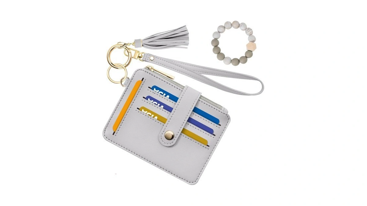 Airkit Credit Card Holder For Women, Small Keychain Wristlet Wallets