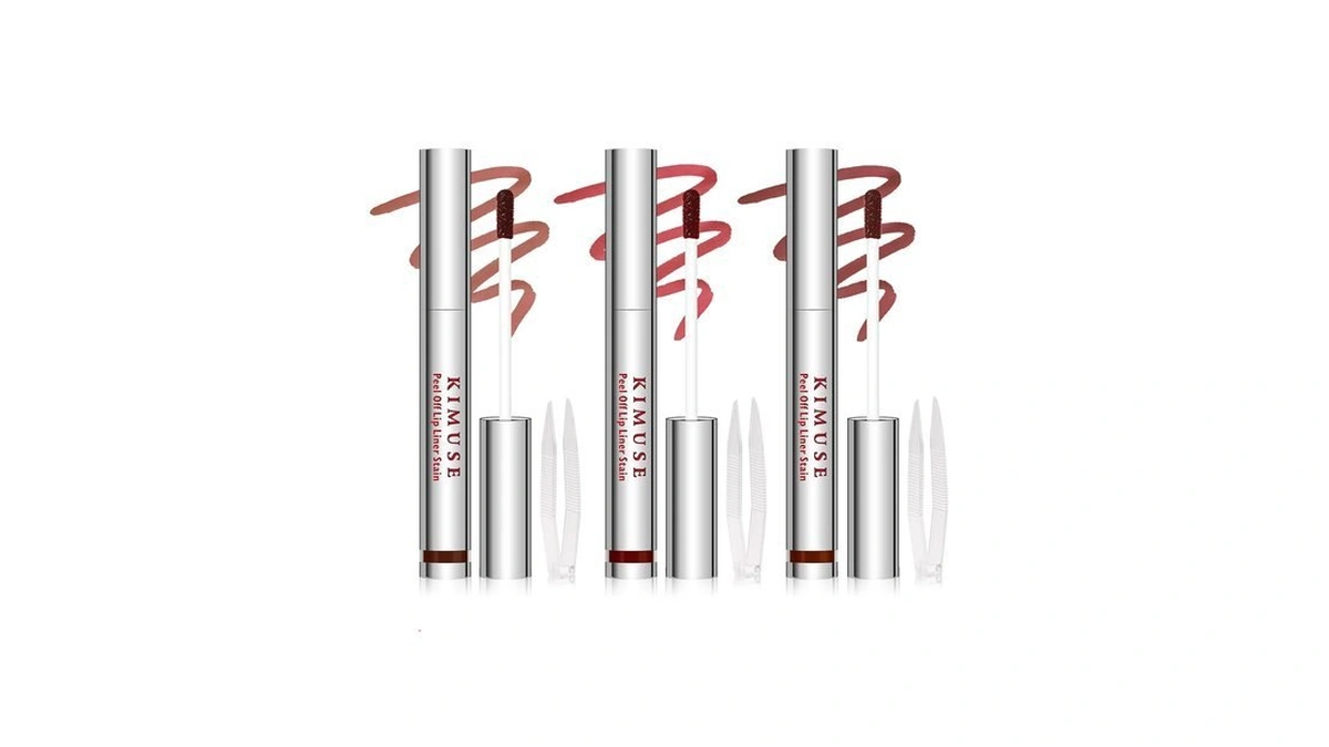 Kimuse Peel Off Lip Stain Trio, 3 Colors Waterproof Matte