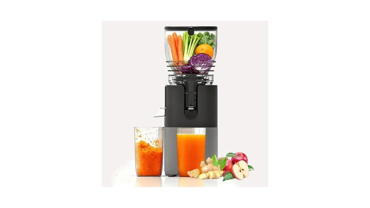 Mokero Cold Press Juicer, 6" Large Feed Chute(57oz Capacity), Slow