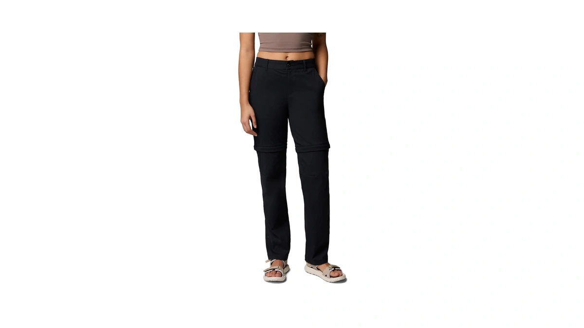 Columbia Womens Leslie Falls Convertible Hiking Pants, Black, 8 Short