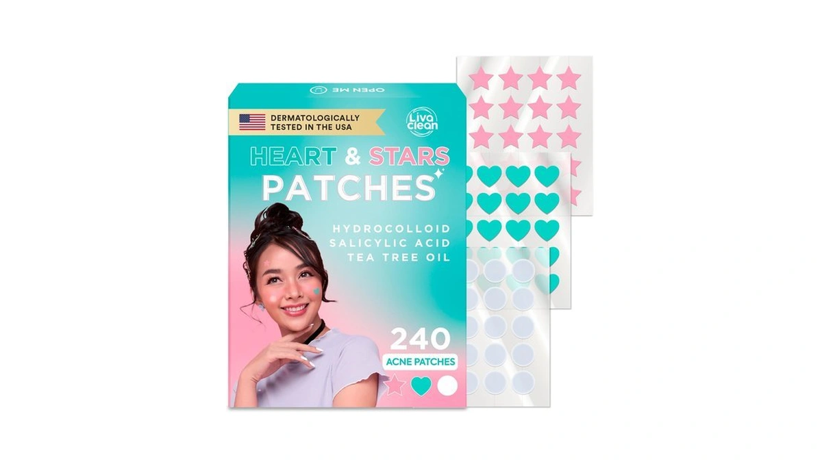 Livaclean 240 Ct Heart & Star Pimple Patch W/salicylic Acid