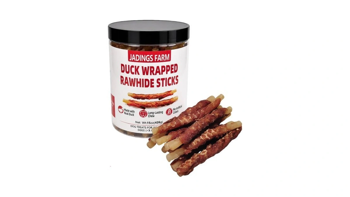 Amazon coupon: Jadingsfarm Duck Wrapped Rawhide Sticks
