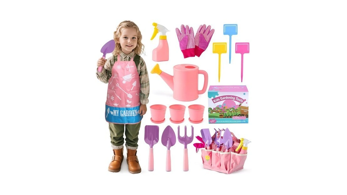 Joi Mew Gardening Tool Set For Kids With Metal Tools