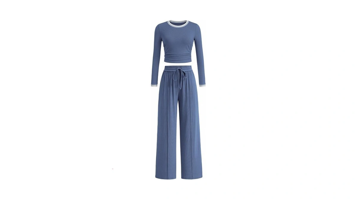 Btfbm Casual Ribbed 2 Piece Sets For Women Fall 2026,dusty