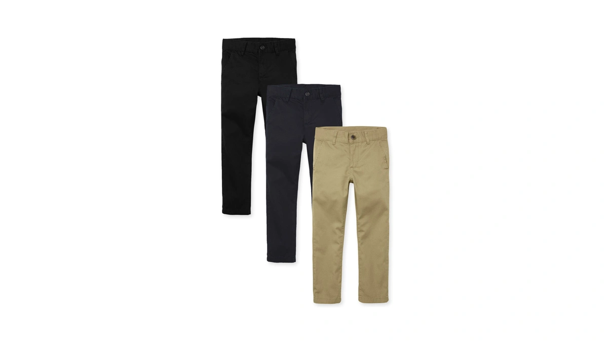 The Children's Place Boys Stretch Skinny Chino Pants,flax/new Navy/black 3