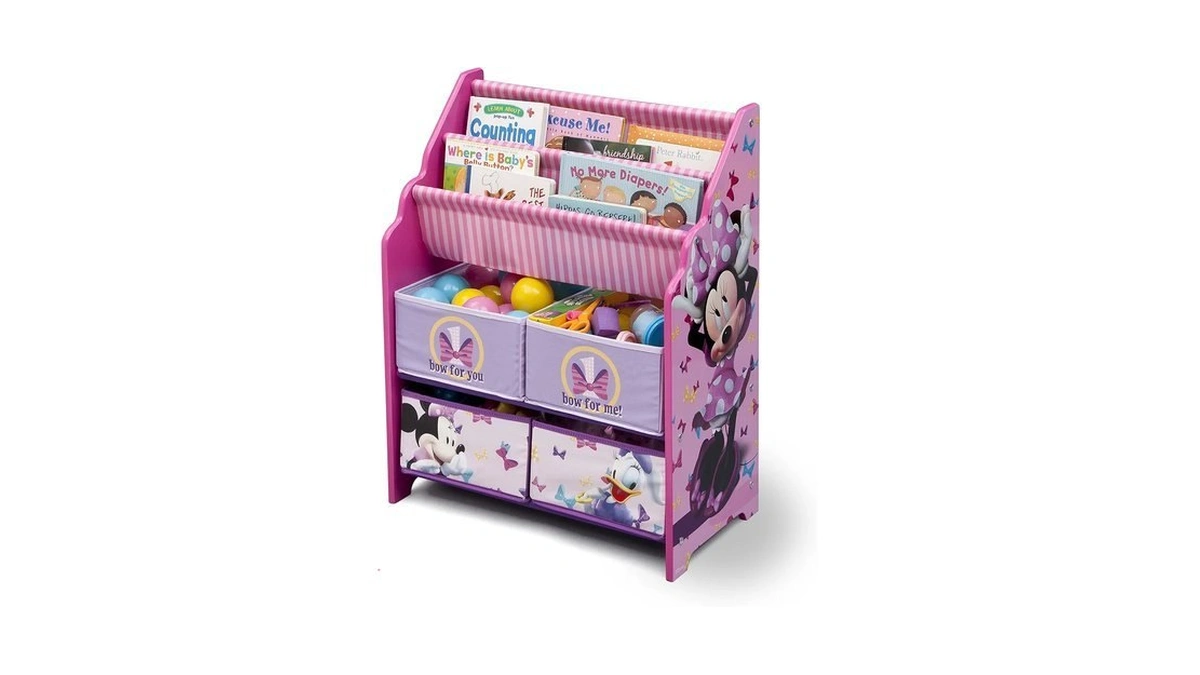 Disney Minnie Mouse Book And Toy Organizer, Multicolor