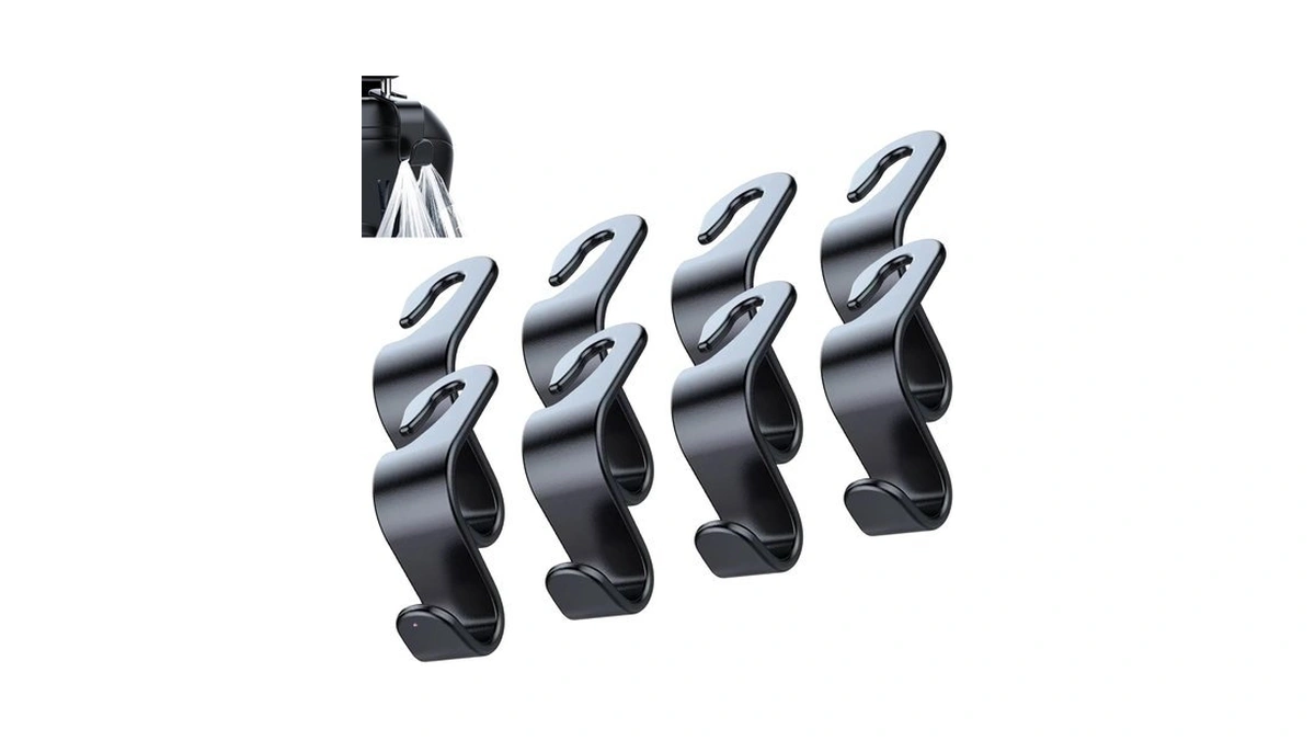 Mcotop Car Seat Headrest Hook 4 Pack (black)